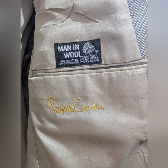 Vintage Pierre Cardin 100% Pure Wool Tailored Sport Coat, Brown, 44R - Picture 7 of 16